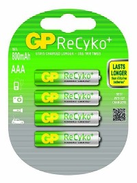 GP Recyko 850 mAh AAA Size nce Kalem Pil 3+1 4`L Blister