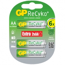 GP Recyko 2100 Series 2000mAh AA Kalem Pil arj Edilebilir Pil 4+2 6`l