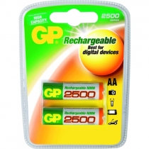 GP 2500 Serisi 2450 mAh arj Edilebilir AA Kalem Pil 2`li