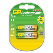 GP 2700 Series AA Size Ni-Mh 2550 mAh arj Edilebilir Kalem Pil 2`li Paket