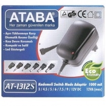 Ataba AT-1312S 3-12V 1AH Kademeli Switch Mode Adaptr